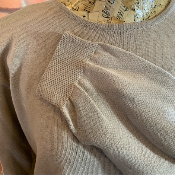 Wool Sweater Talbots Brown M Medium Classic Crew Neck - Picture 3 of 8